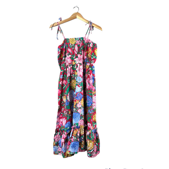 Vintage Dresses & Skirts - Vintage Red Floral That's My Babee Sundress M